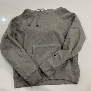 Champion Hooded Sweatshirt in light gray. Great used condition.